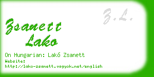 zsanett lako business card